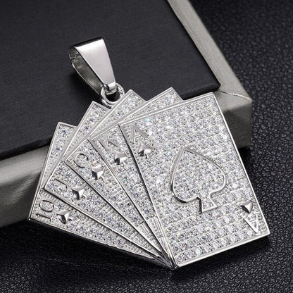 Royal Flush Moissanite Pendant